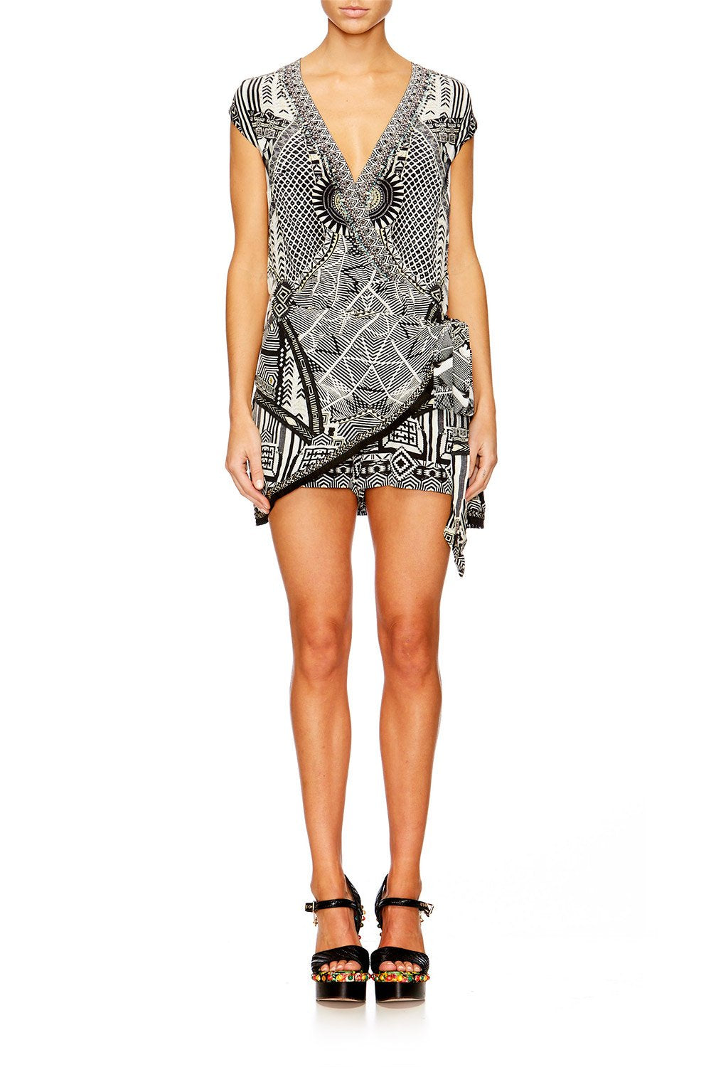 HANGING AROUND CAP SLEEVE PLAYSUIT