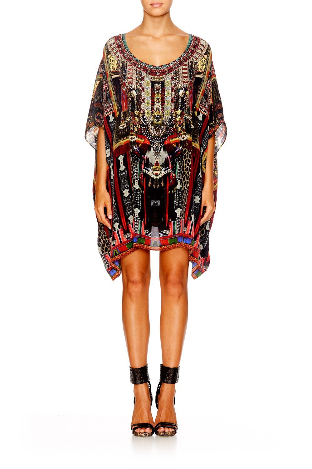 IN A DALAI DAZE SHORT ROUND NECK KAFTAN