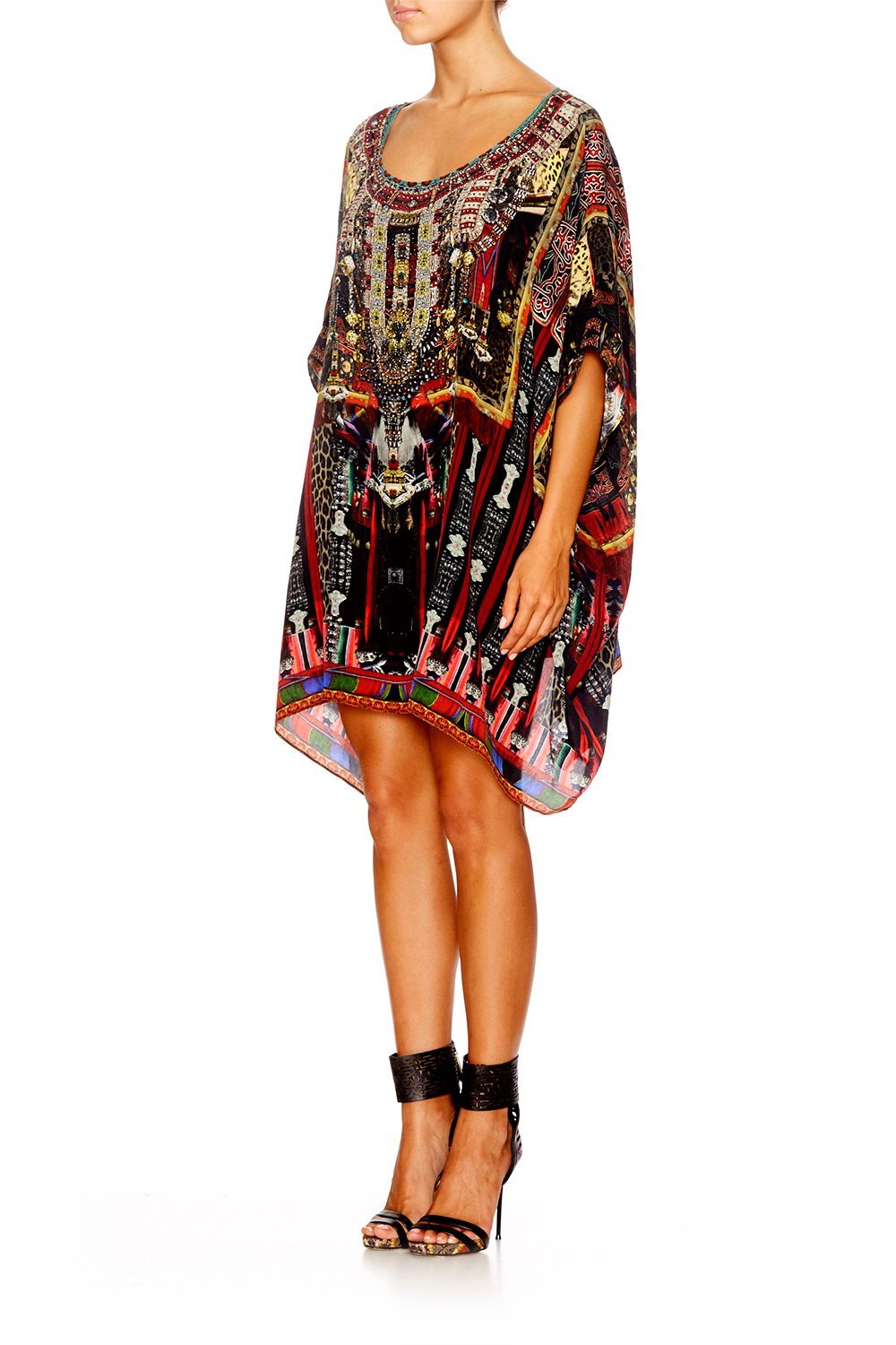 IN A DALAI DAZE SHORT ROUND NECK KAFTAN