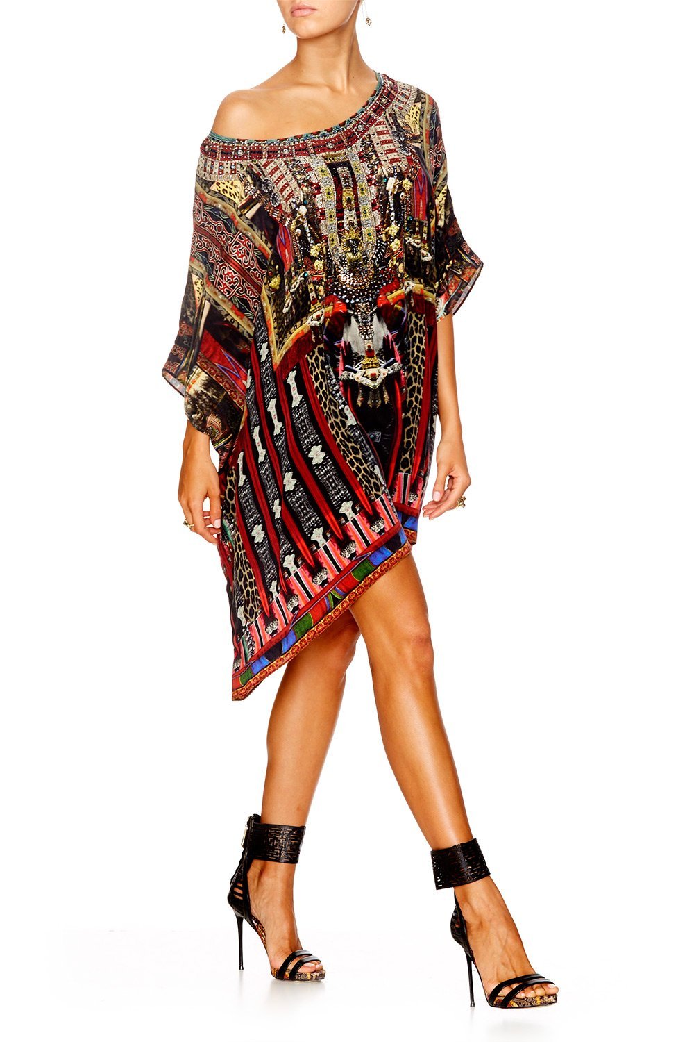 IN A DALAI DAZE SHORT ROUND NECK KAFTAN