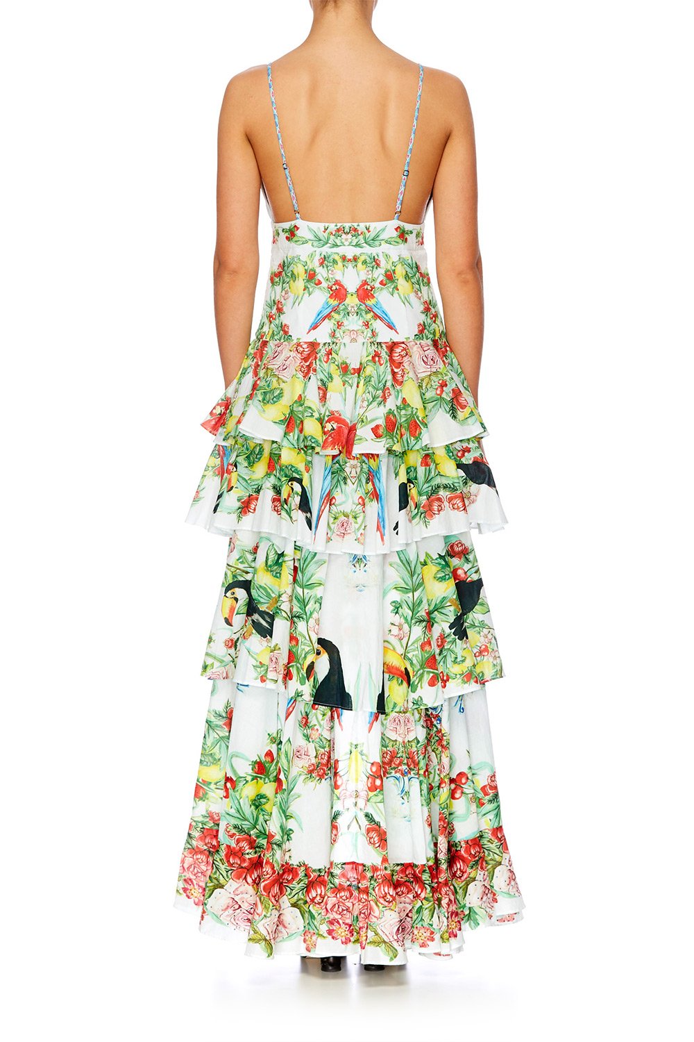 ONE FLEW OVER LONG OPEN FRONT PESANT DRESS