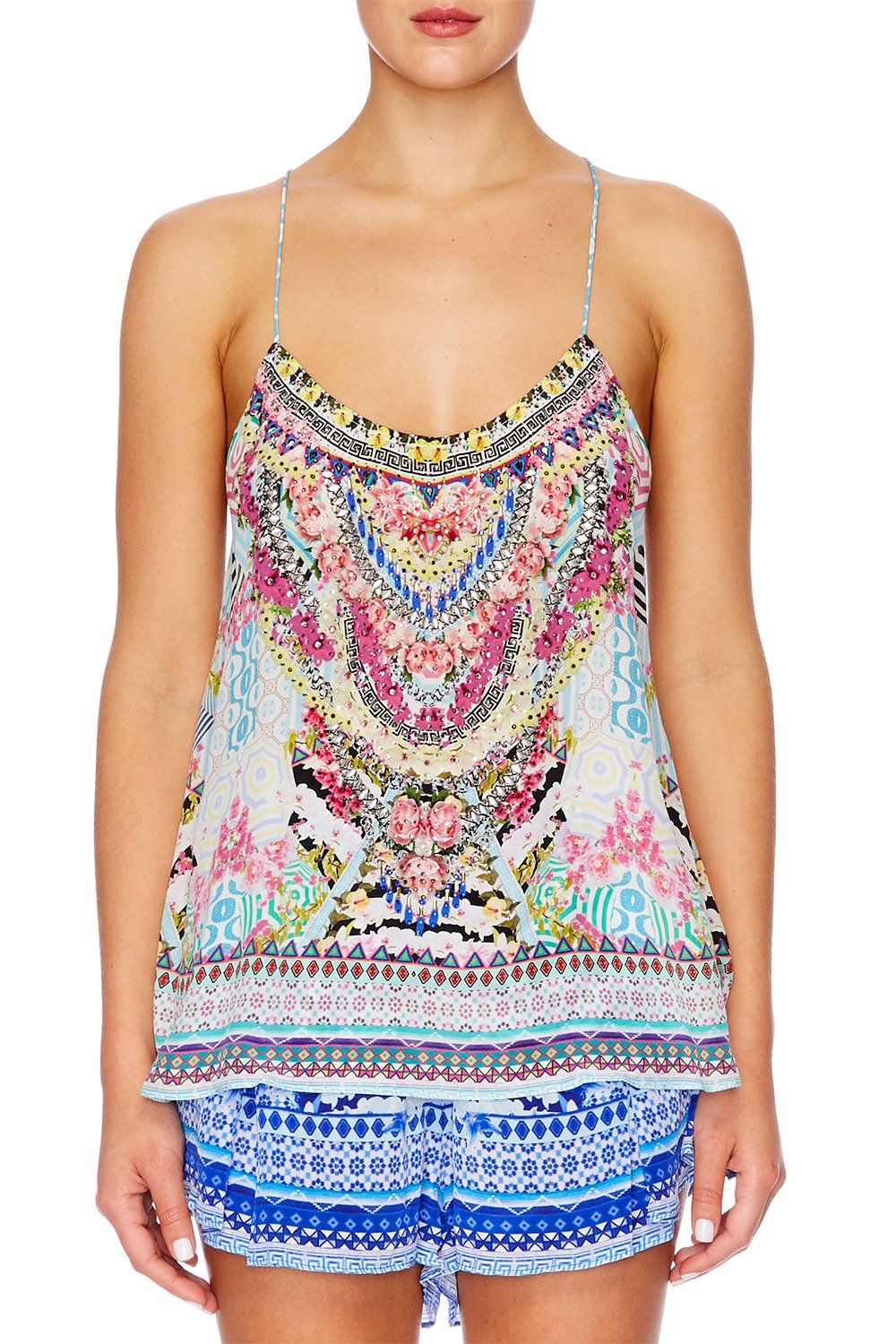 UNDER MY T BACK SHOESTRING TOP