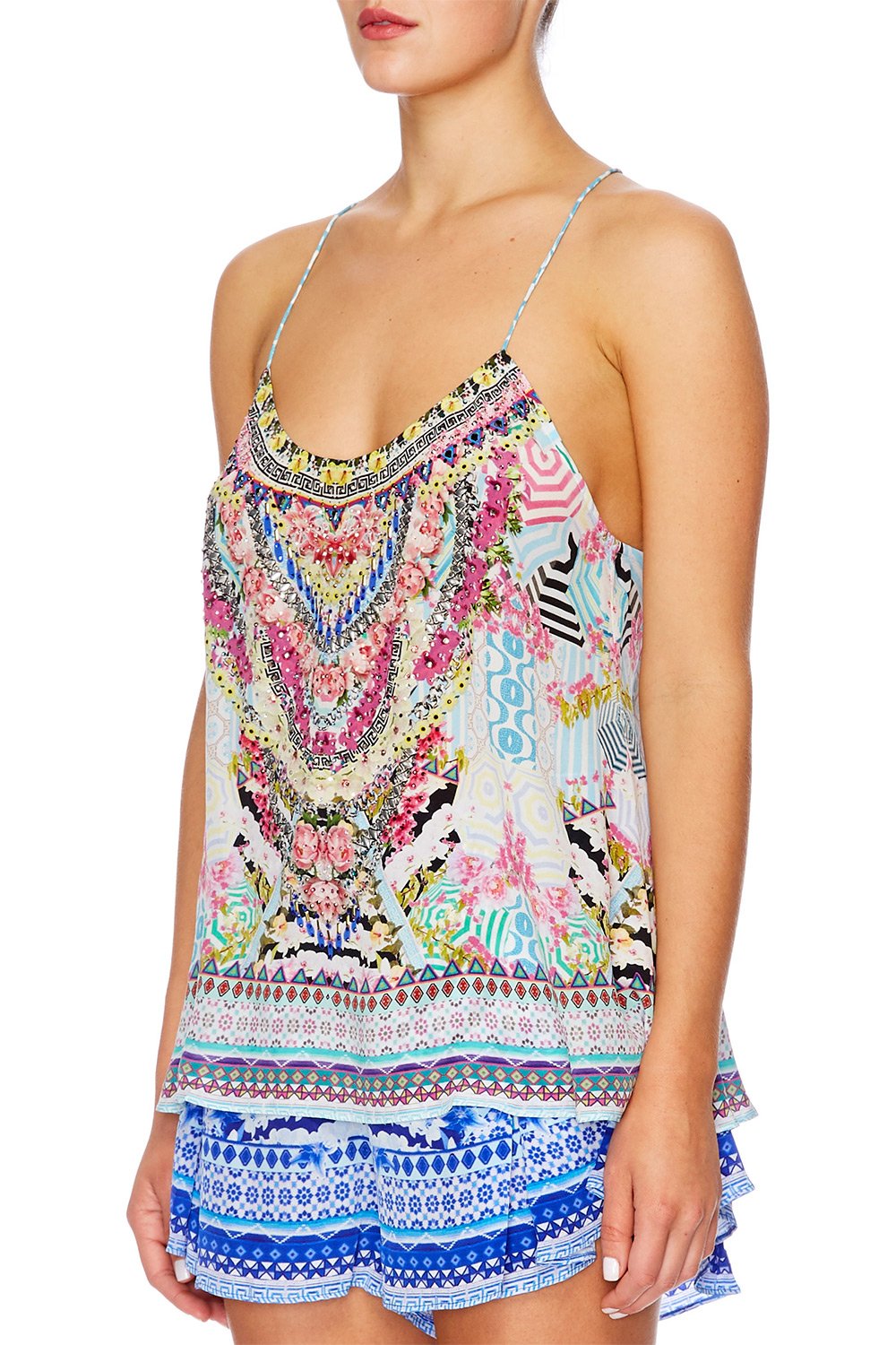 UNDER MY T BACK SHOESTRING TOP