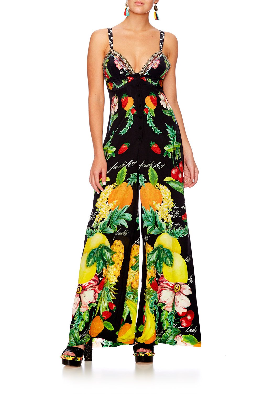 CALL ME CARMEN BUTTON DOWN TAILORED JUMPSUIT