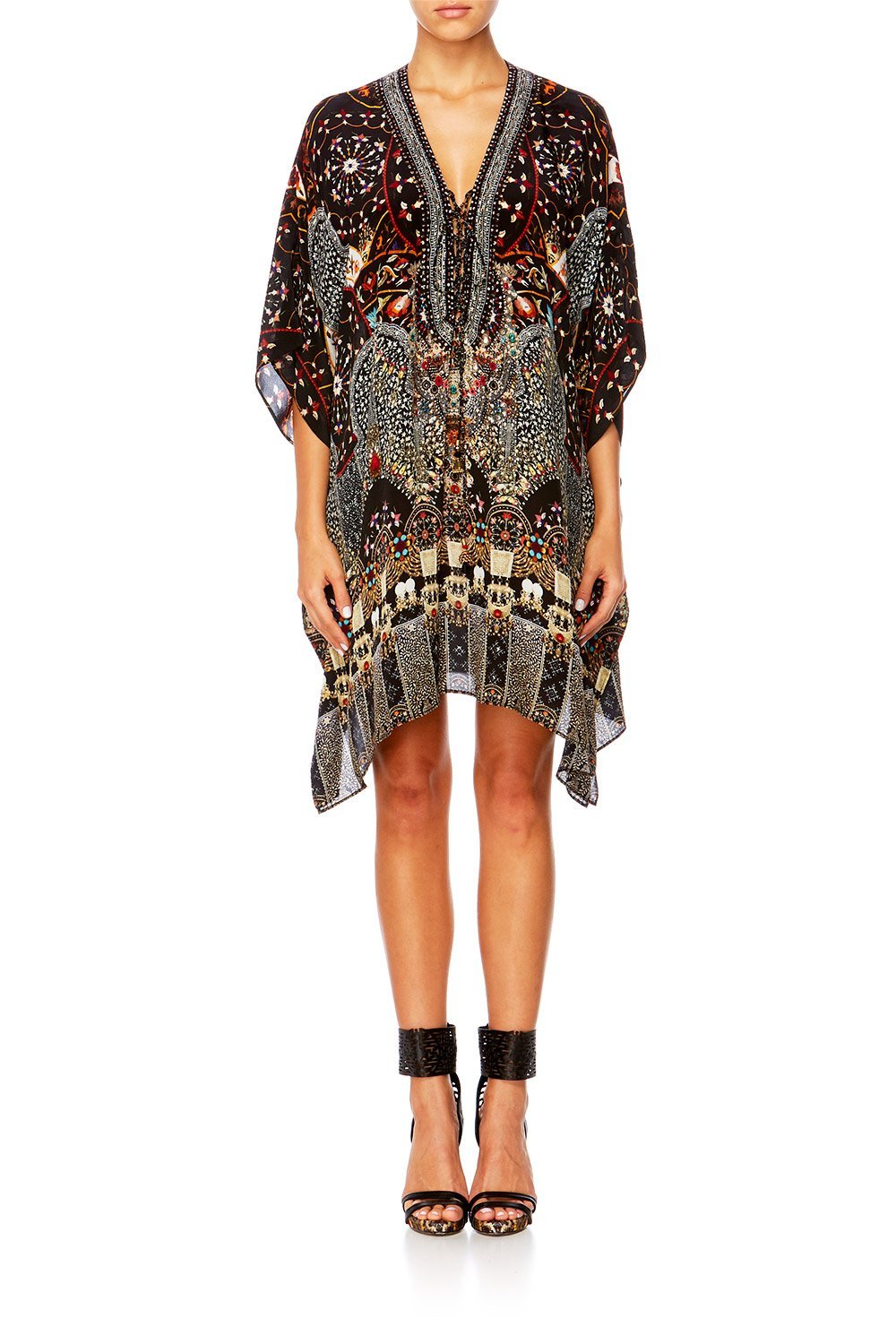 CHAMBER OF REFLECTIONS SHORT LACE UP KAFTAN