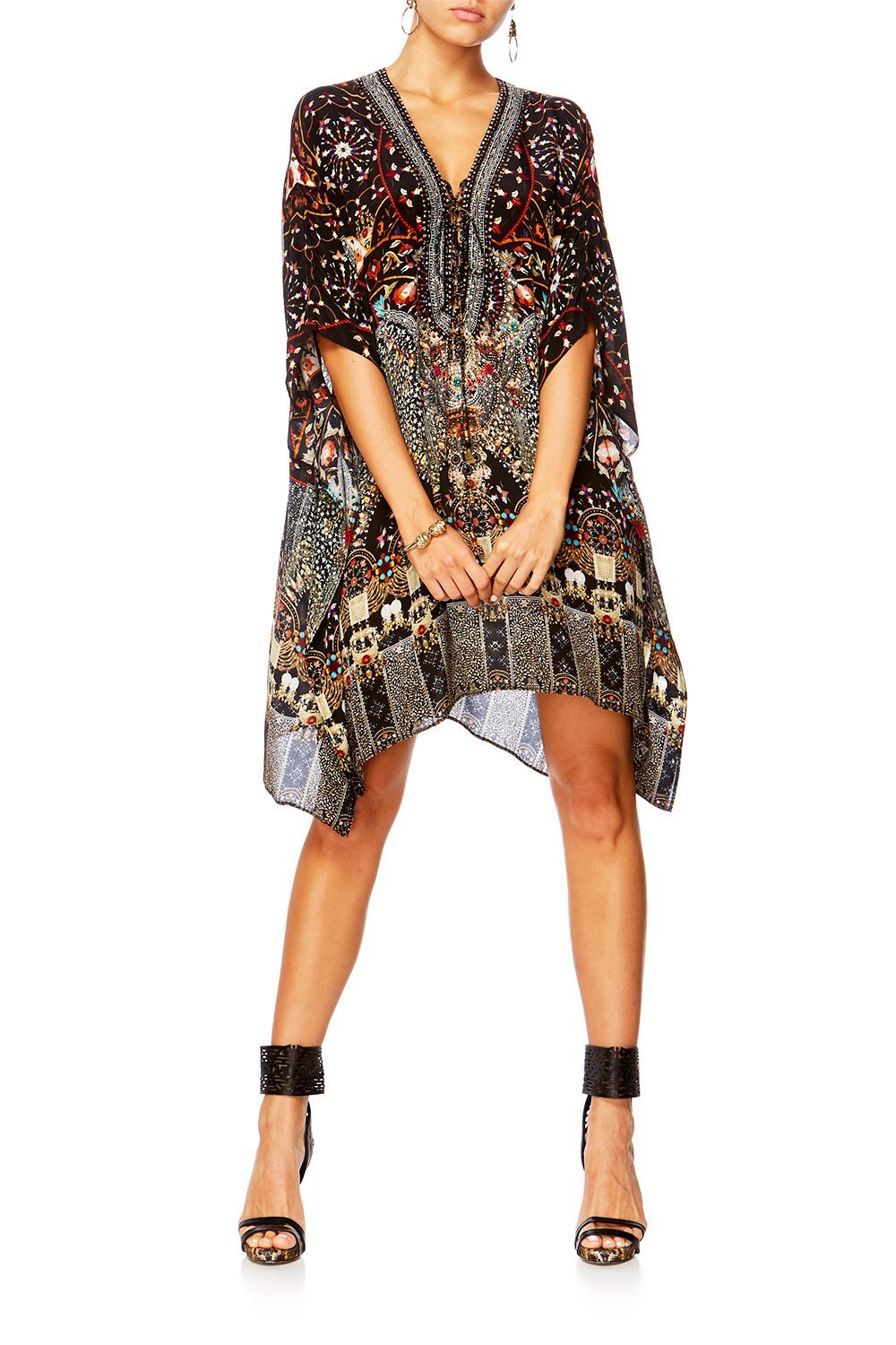 CHAMBER OF REFLECTIONS SHORT LACE UP KAFTAN