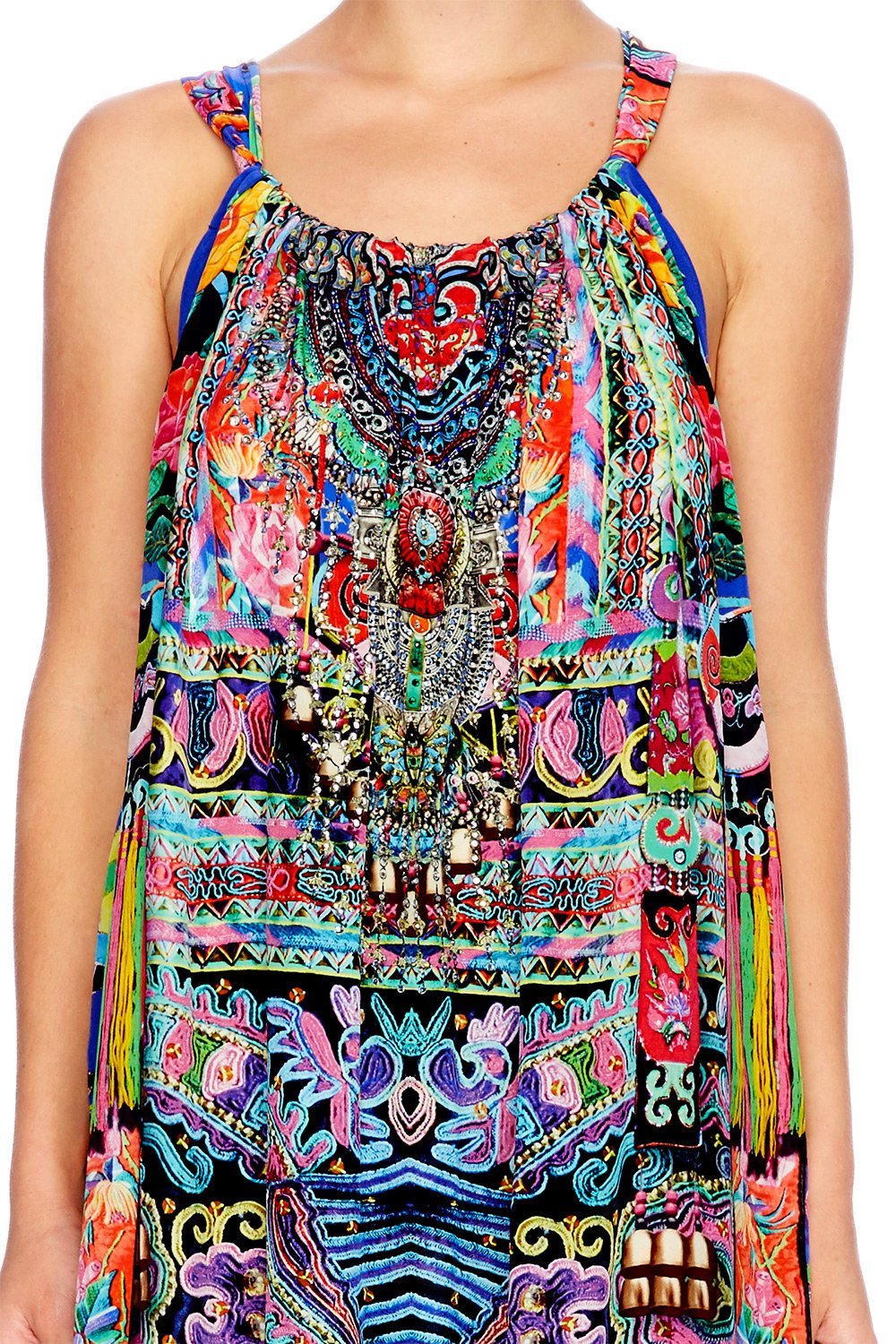 PRETTY PRECESSION DRAWSTRING DRESS