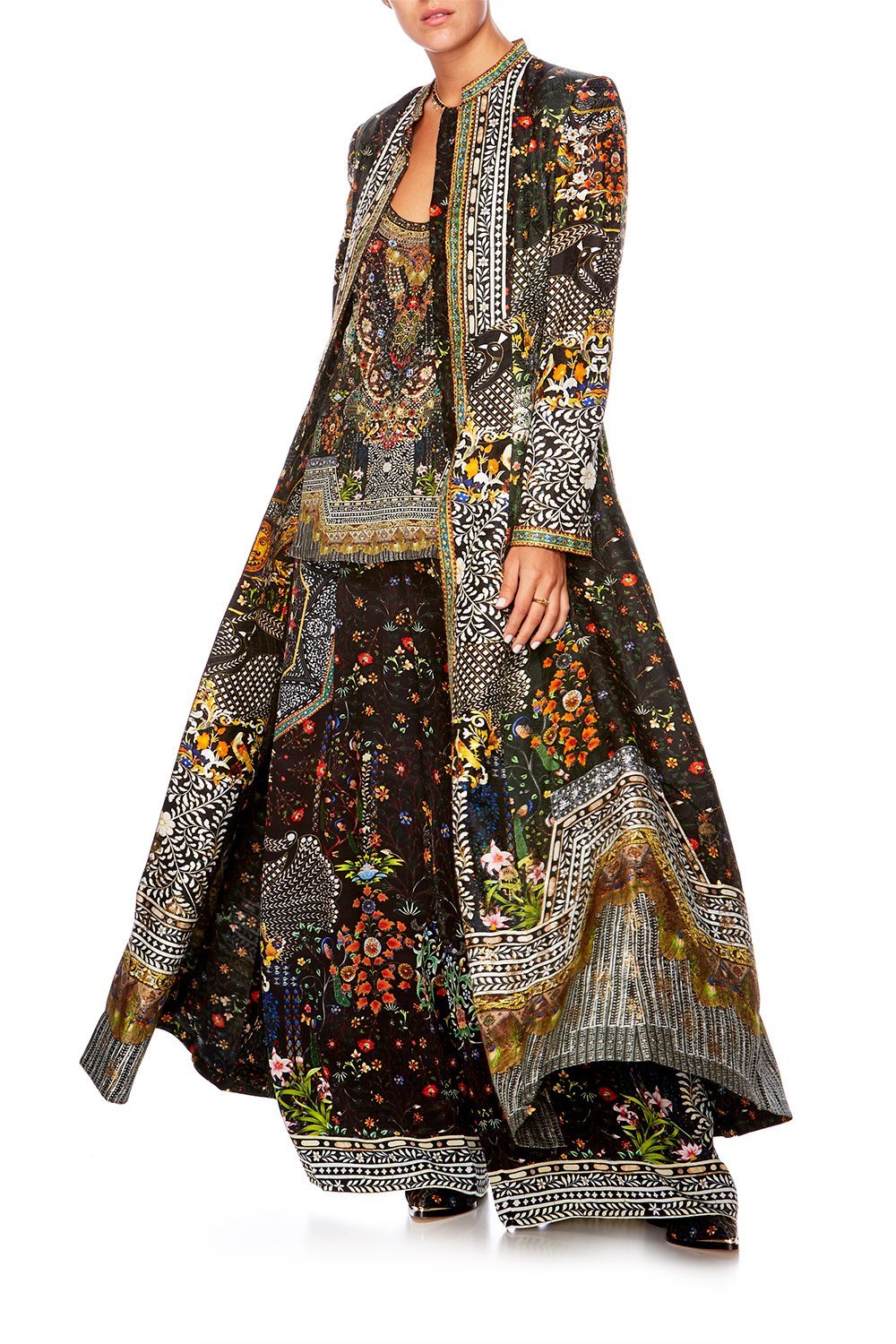 BEHIND CLOSED DOORS LONG PANELLED COAT