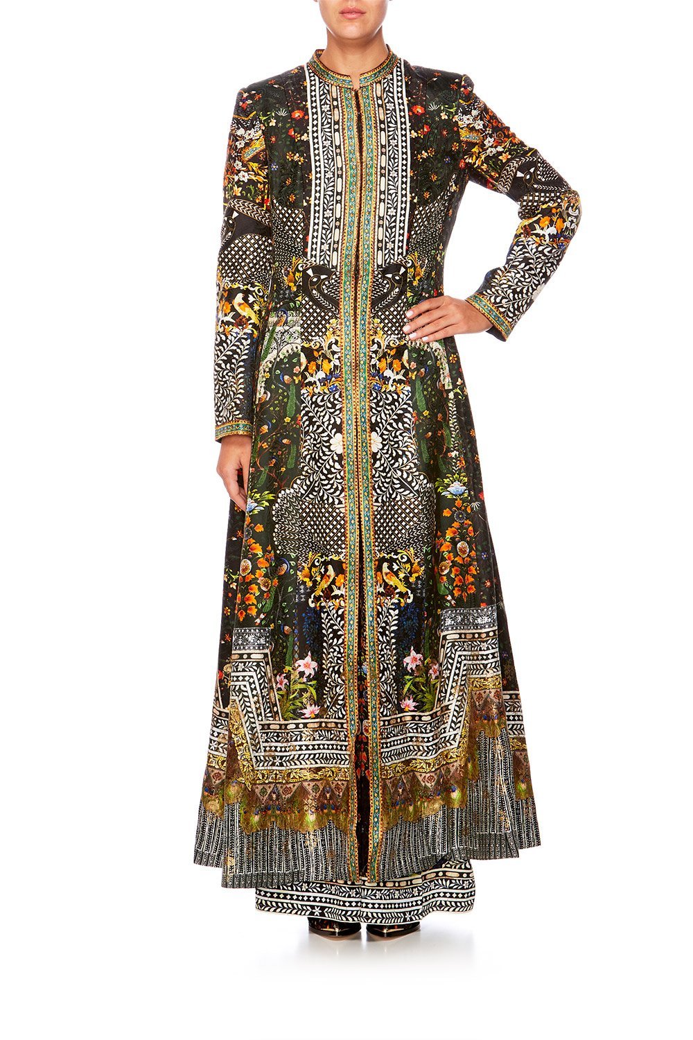 BEHIND CLOSED DOORS LONG PANELLED COAT