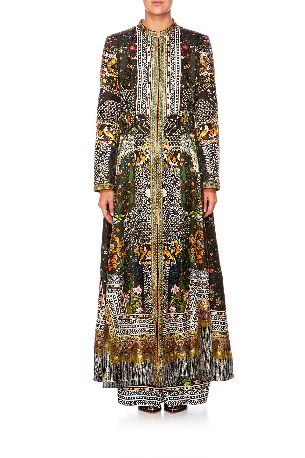 BEHIND CLOSED DOORS LONG PANELLED COAT