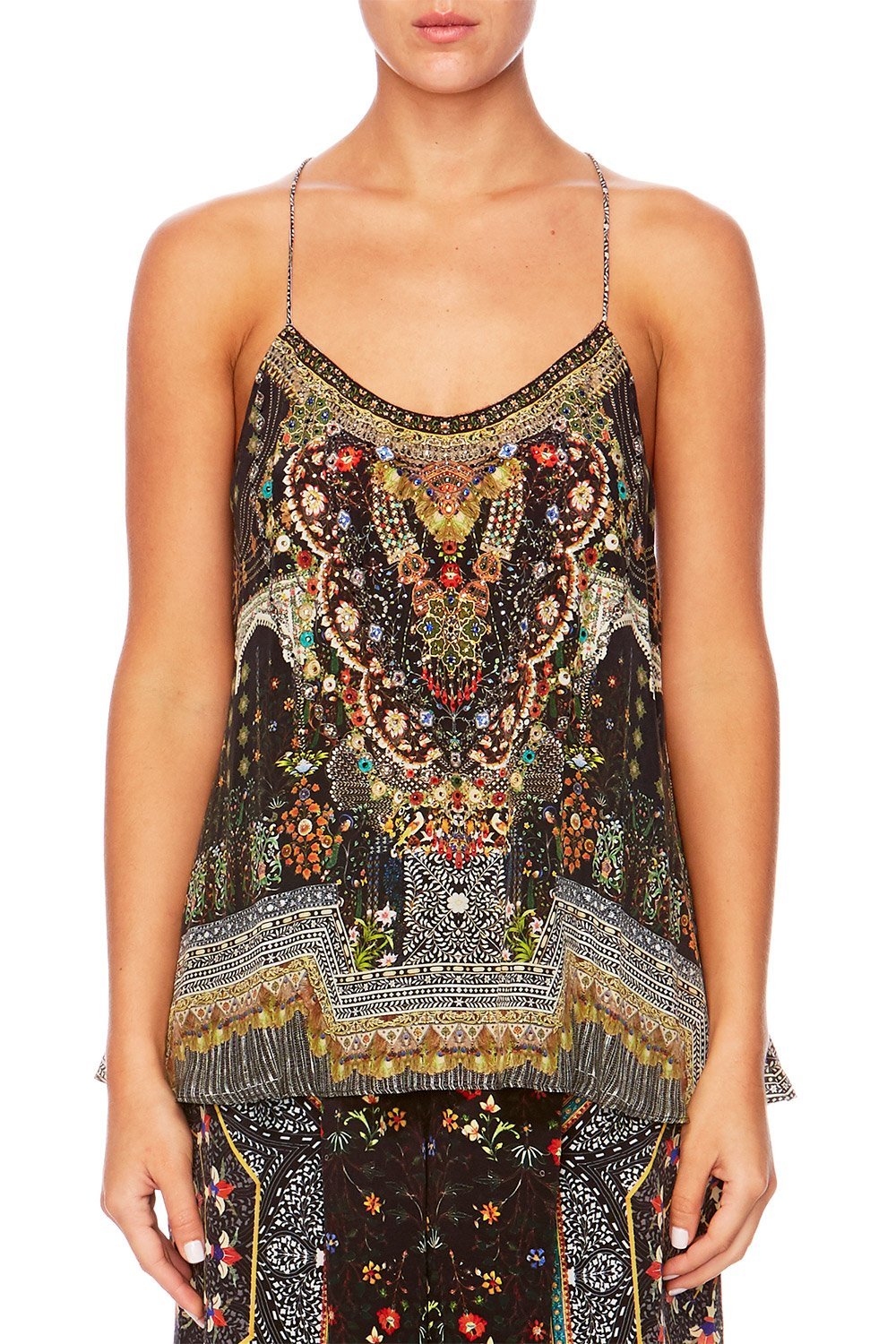 BEHIND CLOSED DOORS T-BACK SHOESTRING TOP