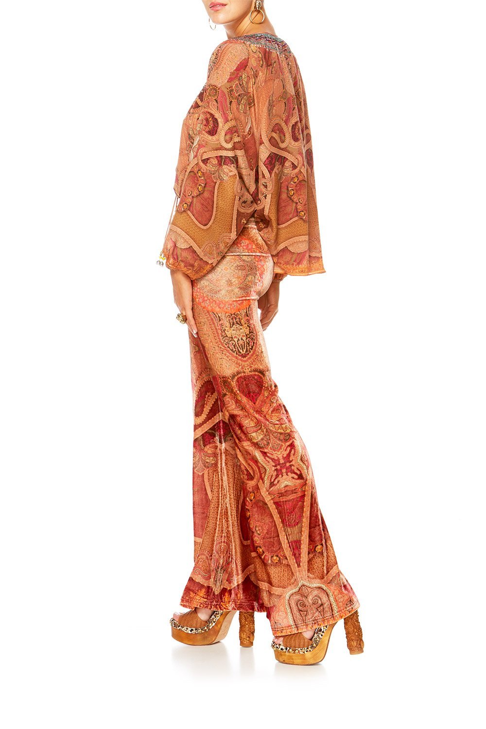 FAMILY GATHERING STRETCH FLARED TROUSER