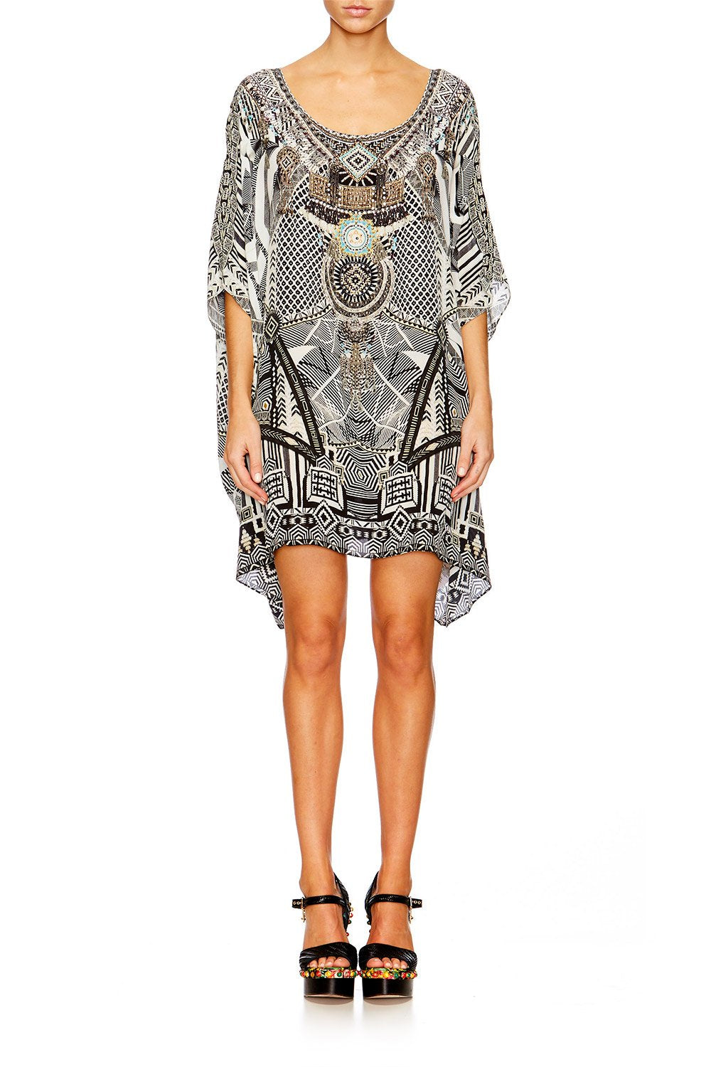 HANGING AROUND SHORT ROUND NECK KAFTAN