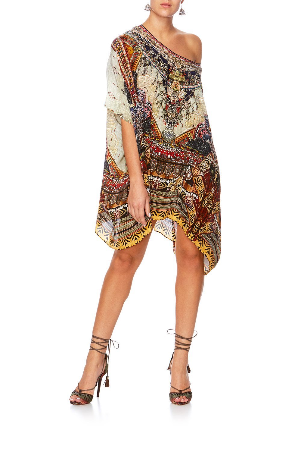 THE CARAVAN SHORT ROUND NECK KAFTAN