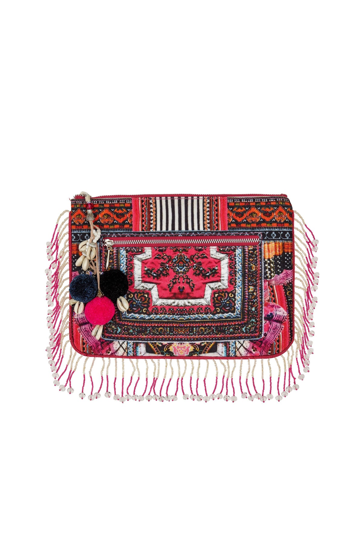 STRAIGHT AND NARROW SMALL CANVAS CLUTCH