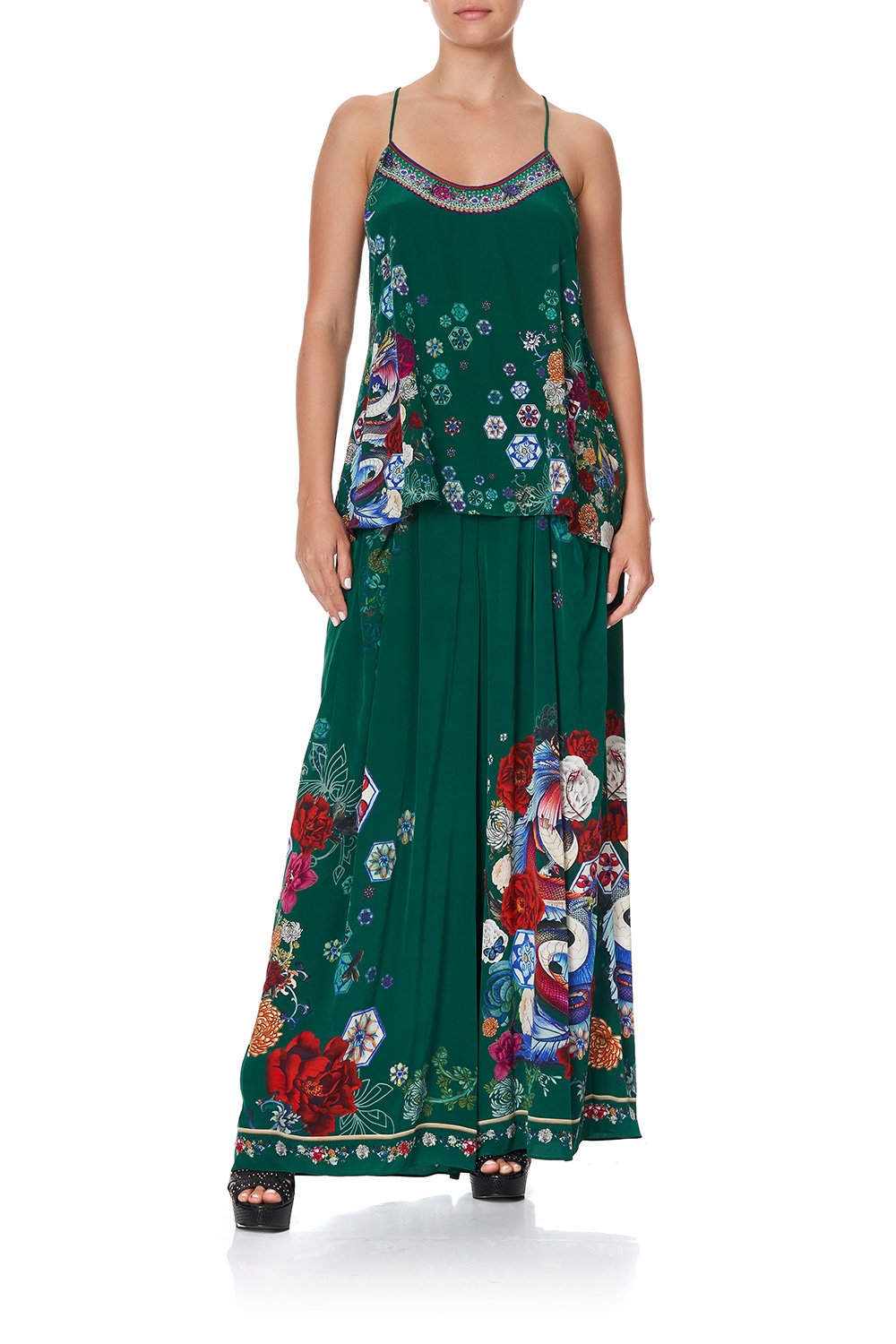 T BACK SHOESTRING TOP EMERALD'S ORBIT