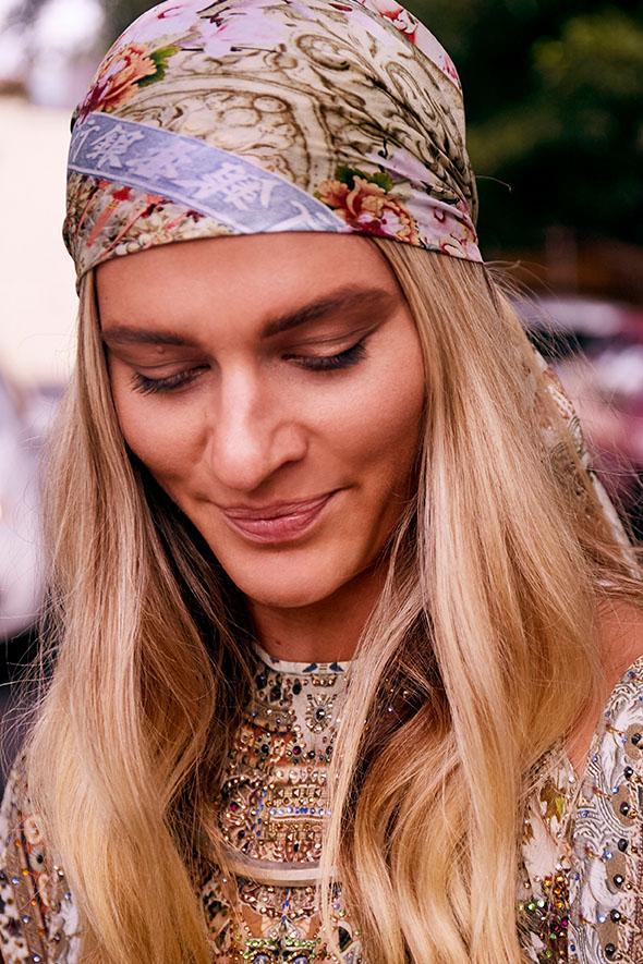 GIRL IN THE GARDEN LARGE SQUARE SCARF