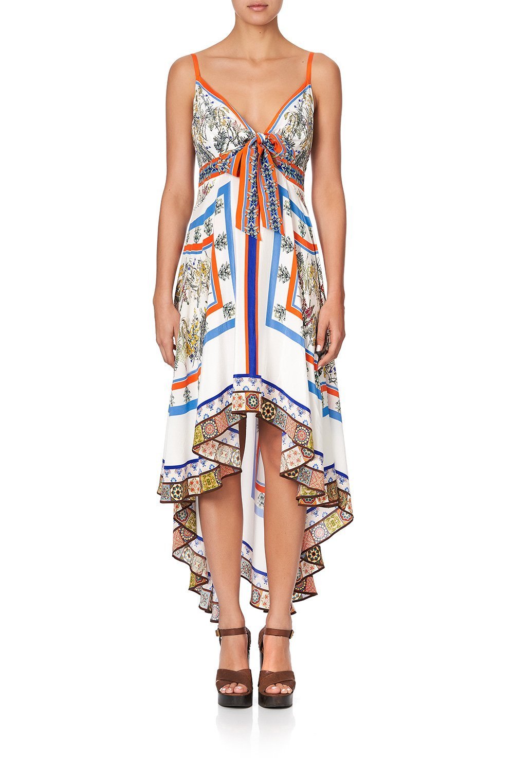 TIE DETAIL HIGH LOW DRESS GONE COAST