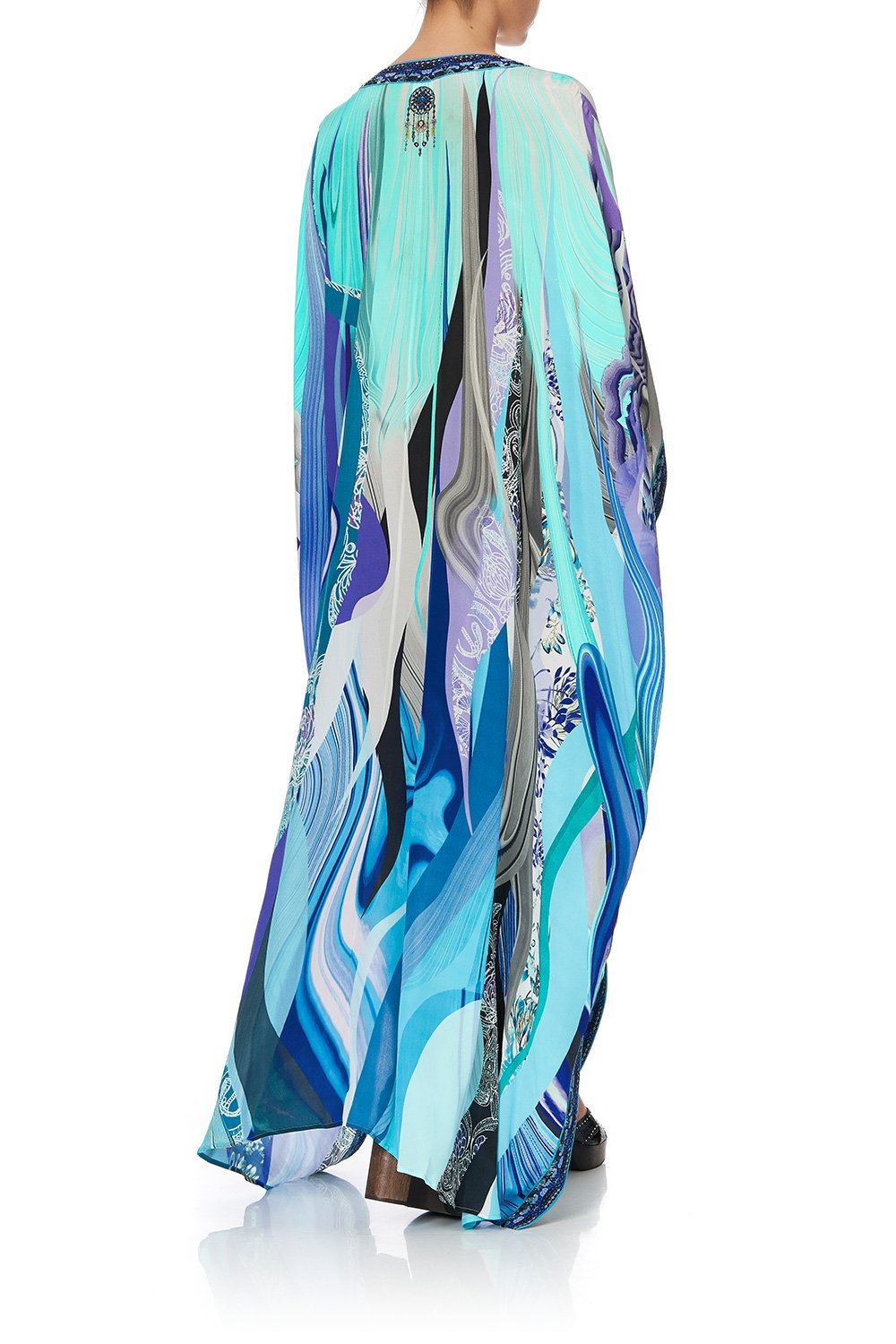 LONG LACE UP KAFTAN WITH EYELETS WATEGOS WANDERLUST