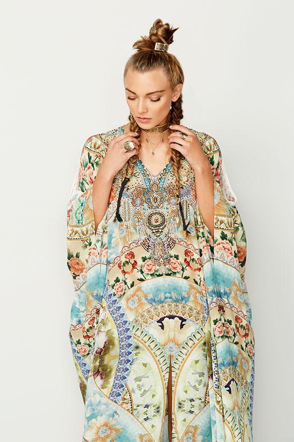 SIGN OF PEACE SPLIT FRONT AND SLEEVE KAFTAN