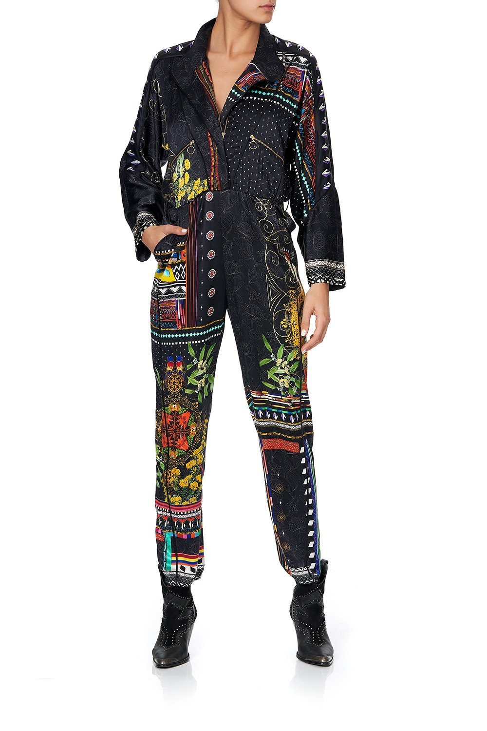 ZIP FRONT PANEL JUMPSUIT BLACKHEATH BETTY