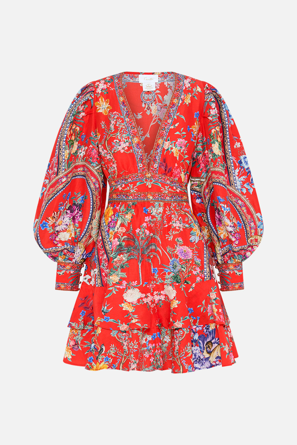 CAMILLA silk floral print dress om The Summer Palace print