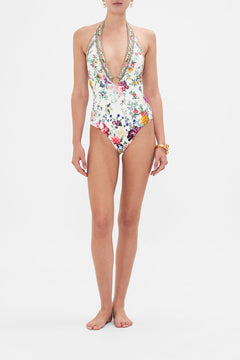 CAMILLA luxury onepiece swimsuit in Plumes and Parterres print