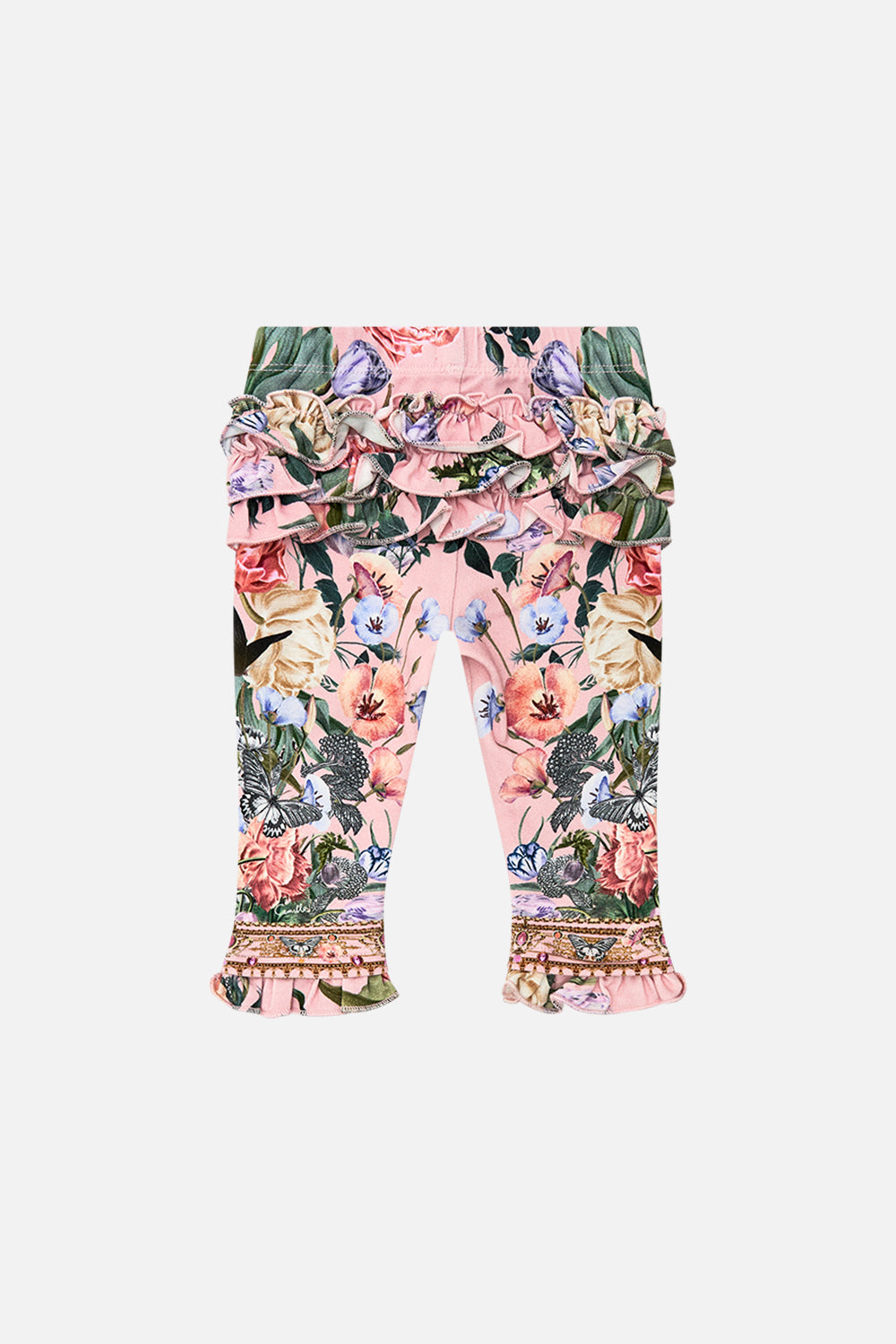 Milla by CAMILLA floral babies leggings with frills in Woodblock Wonder