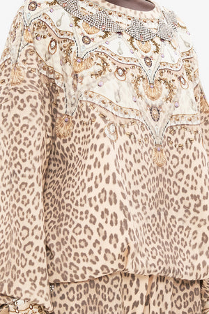 EMBELLISHED TUCK DETAIL SWEATER GROTTO GODDESS