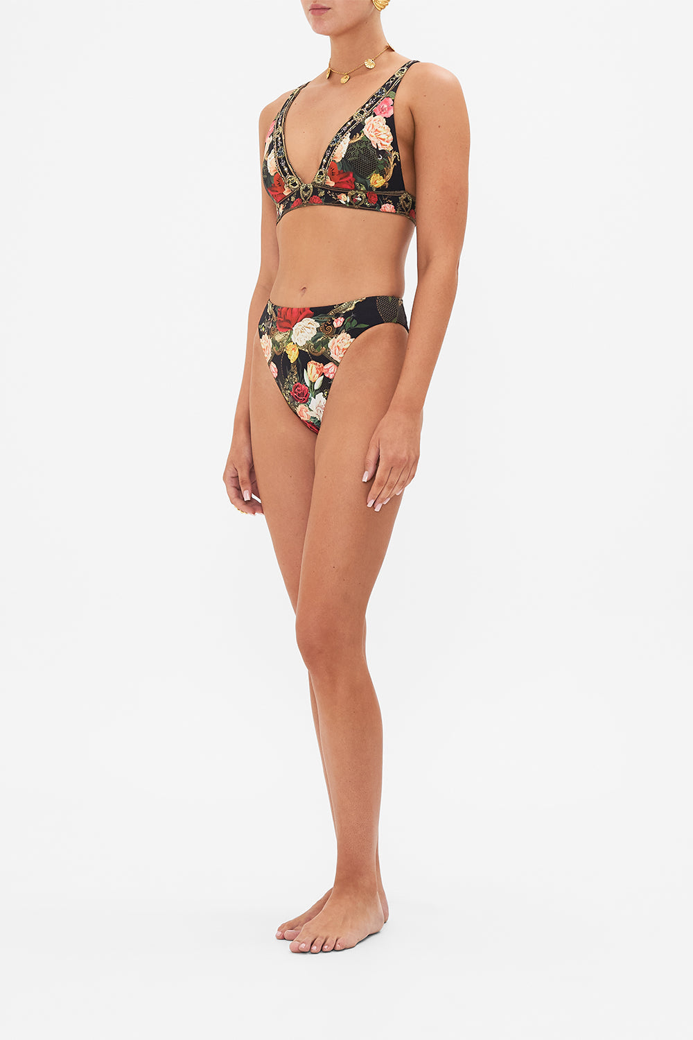 CAMILLA black high waist high leg brief in Magic in the Manuscripts