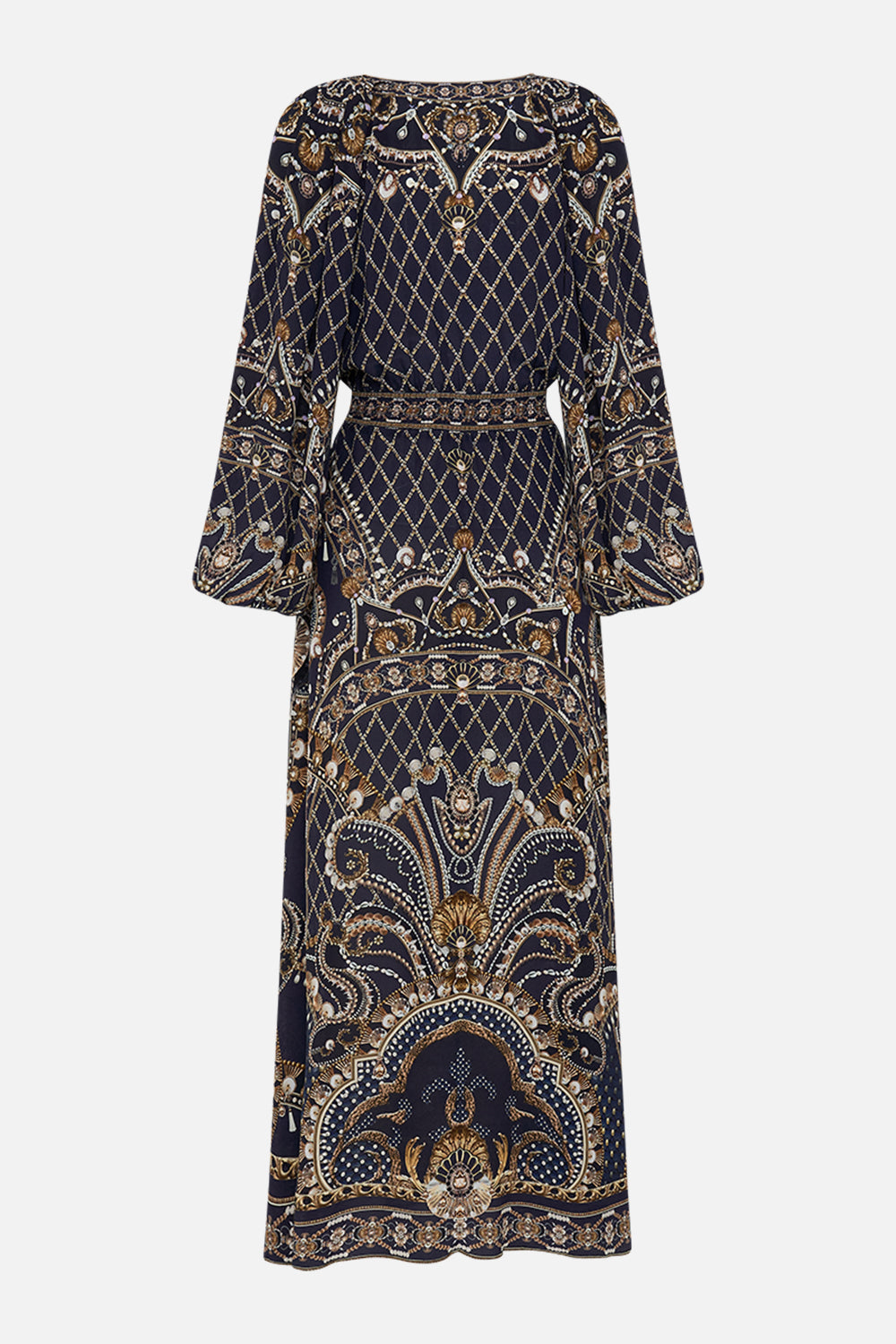 CAMILLA Floral Puff Sleeve Mini Wrap Dress in Sew Yesterday print