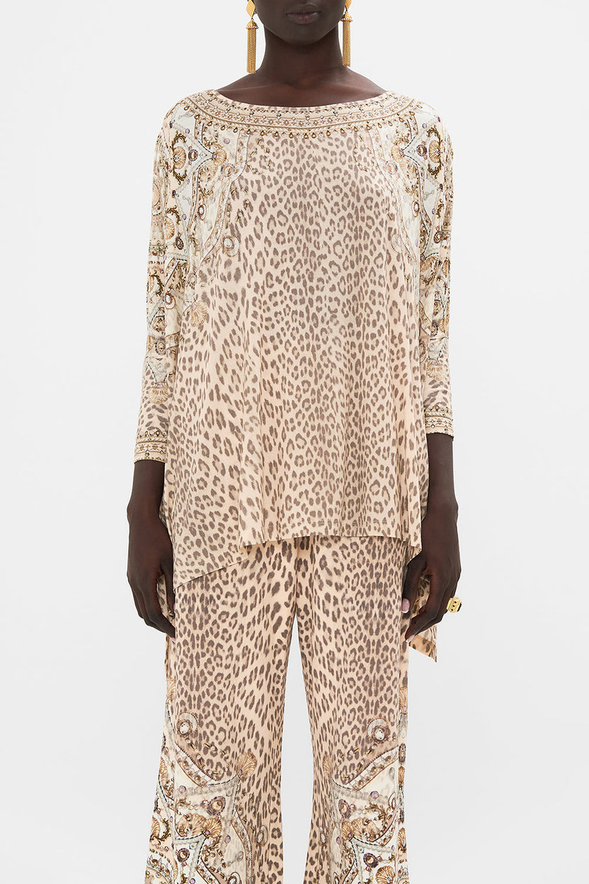 SCOOP NECK SLOUCH TEE MASKED AT MOONLIGHT main image 0