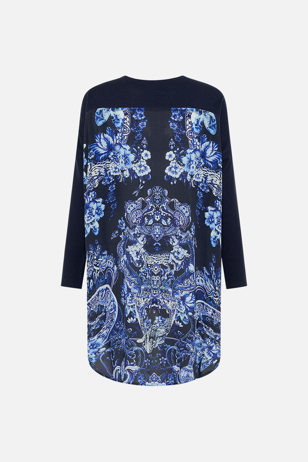 CAMILLA printed jumper in Delft Dynasty print 