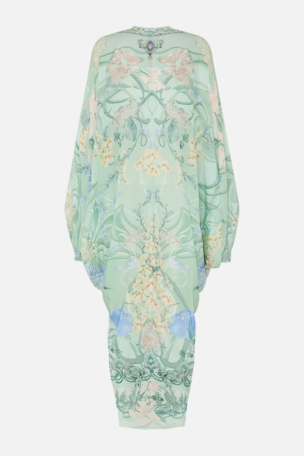 CAMILLA Floral T-Shape Long Kaftan in Dreaming in Dutch
