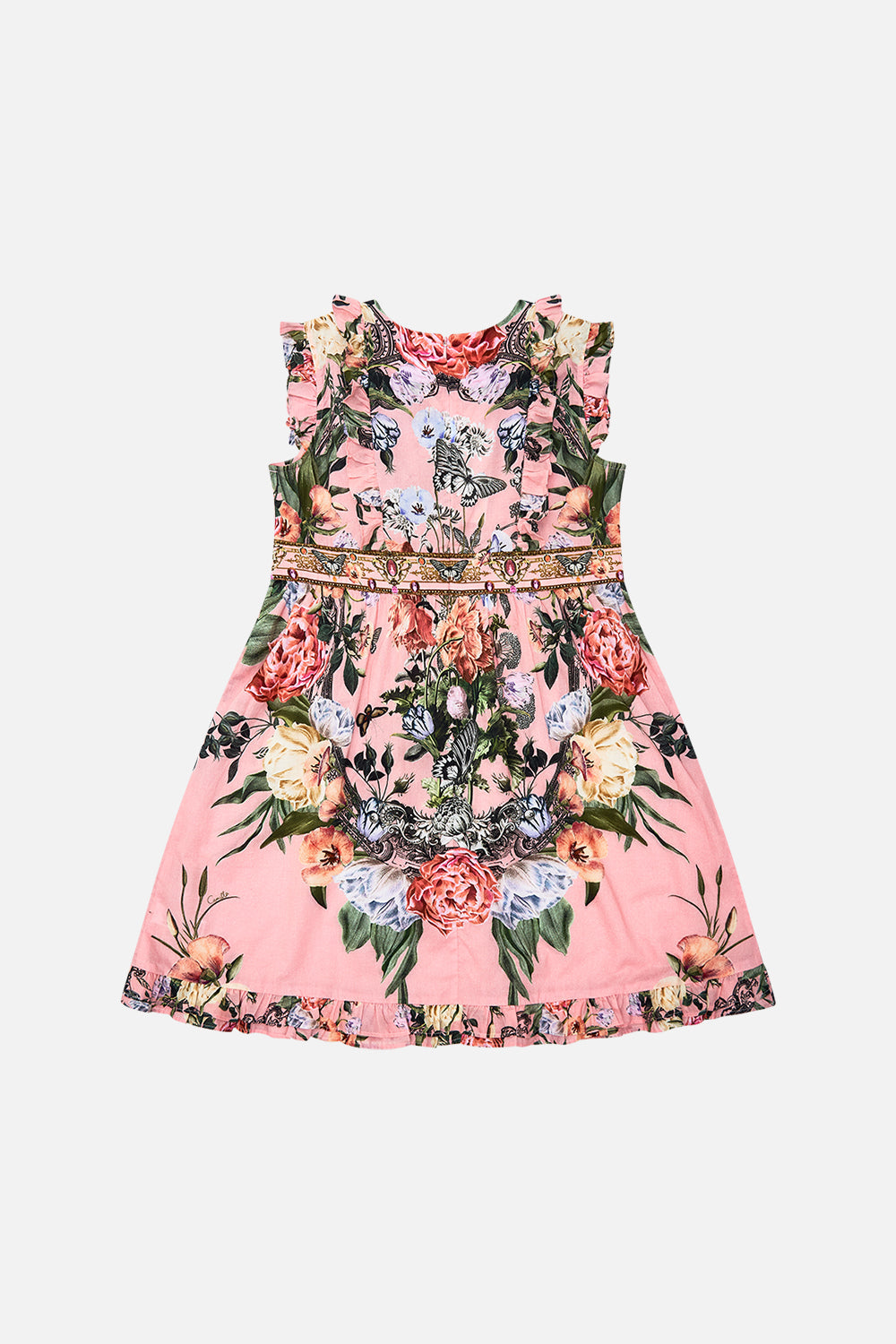 Milla by CAMILLA floral kids mini frill dress (12-14) in Woodblock Wonder