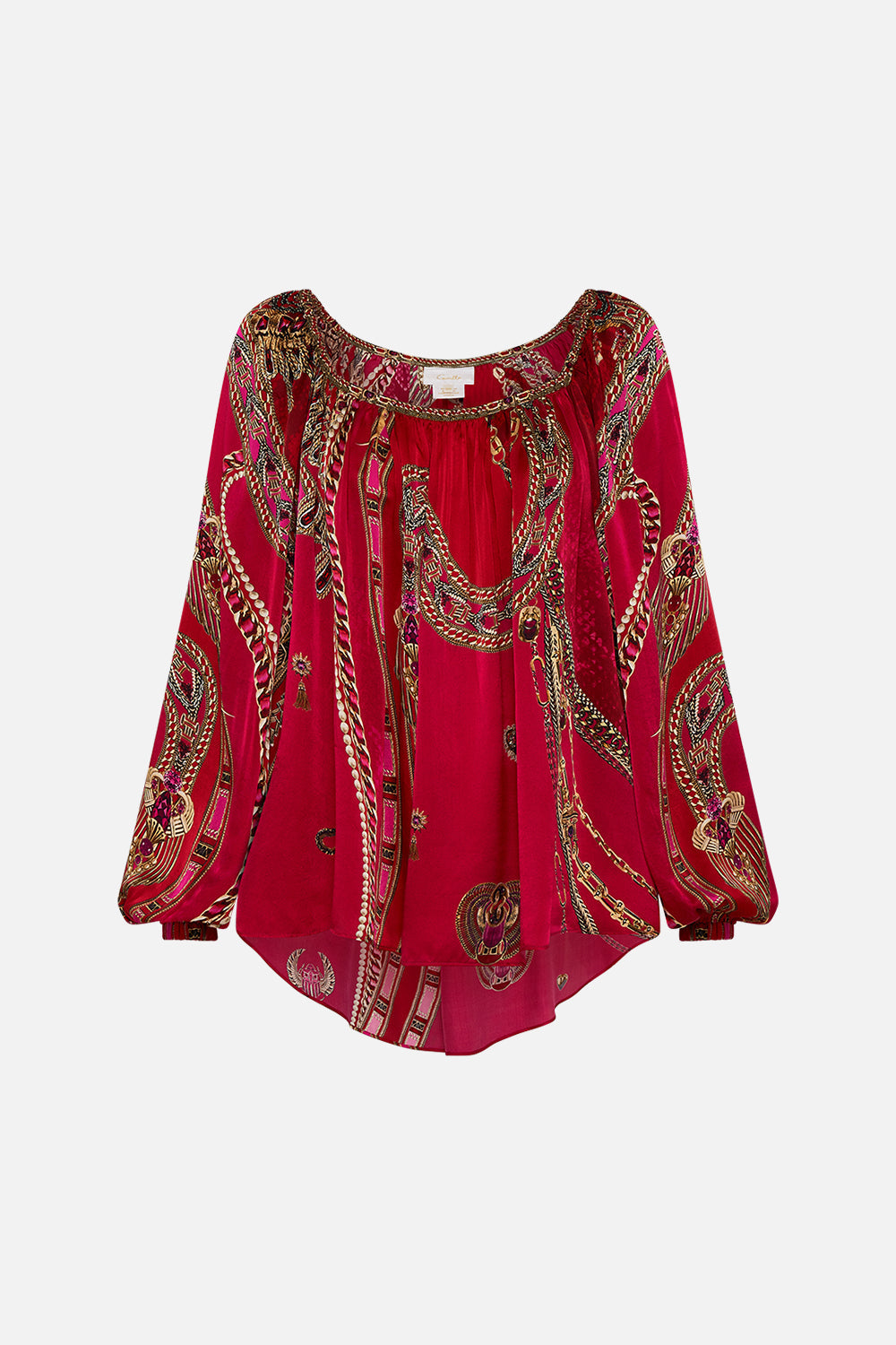 FLARED BLOUSON SLEEVE BLOUSE KISSED BY A COBRA