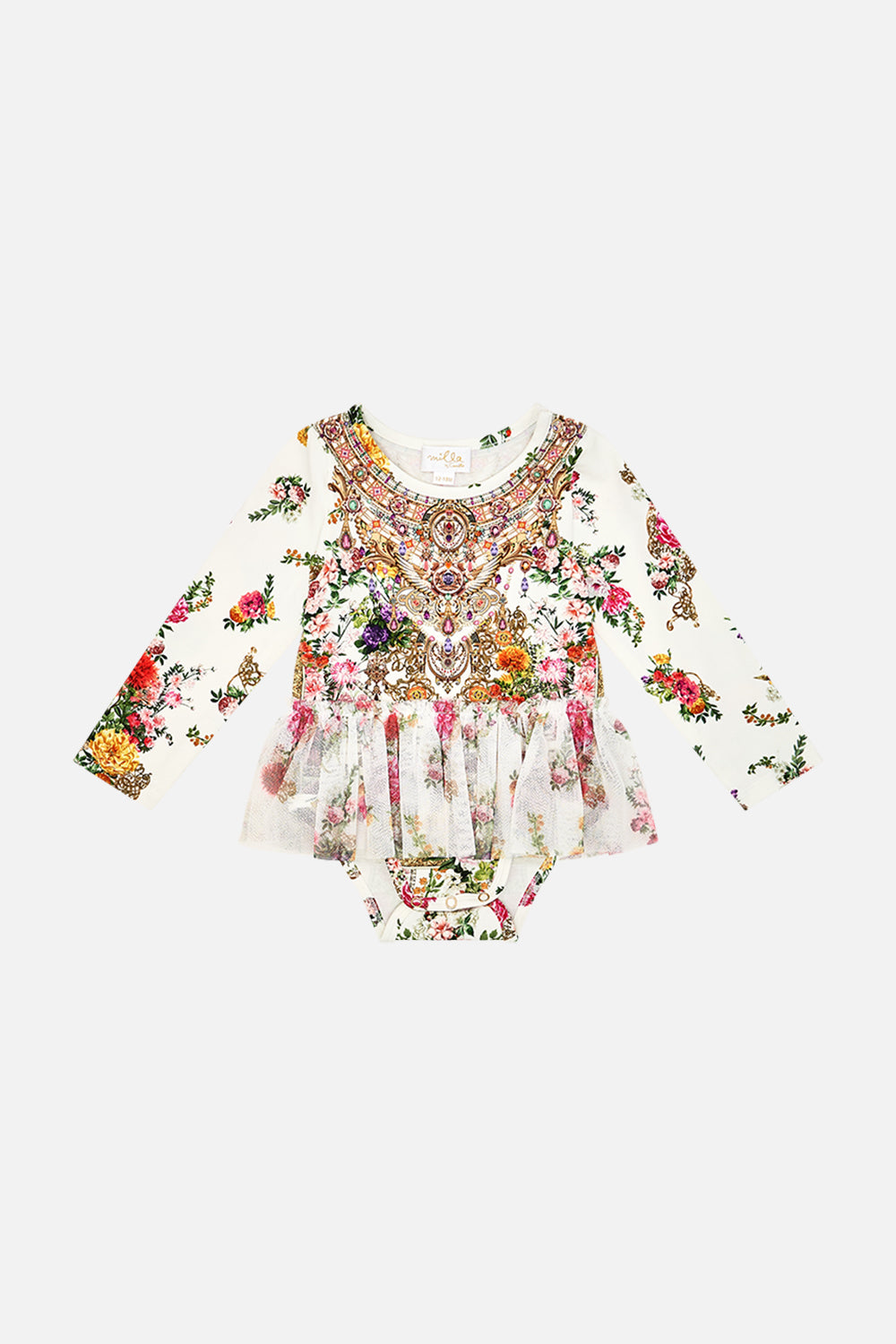 Milla by CAMILLA Babies Tutu Bodysuit in Egyptian Rose print. 