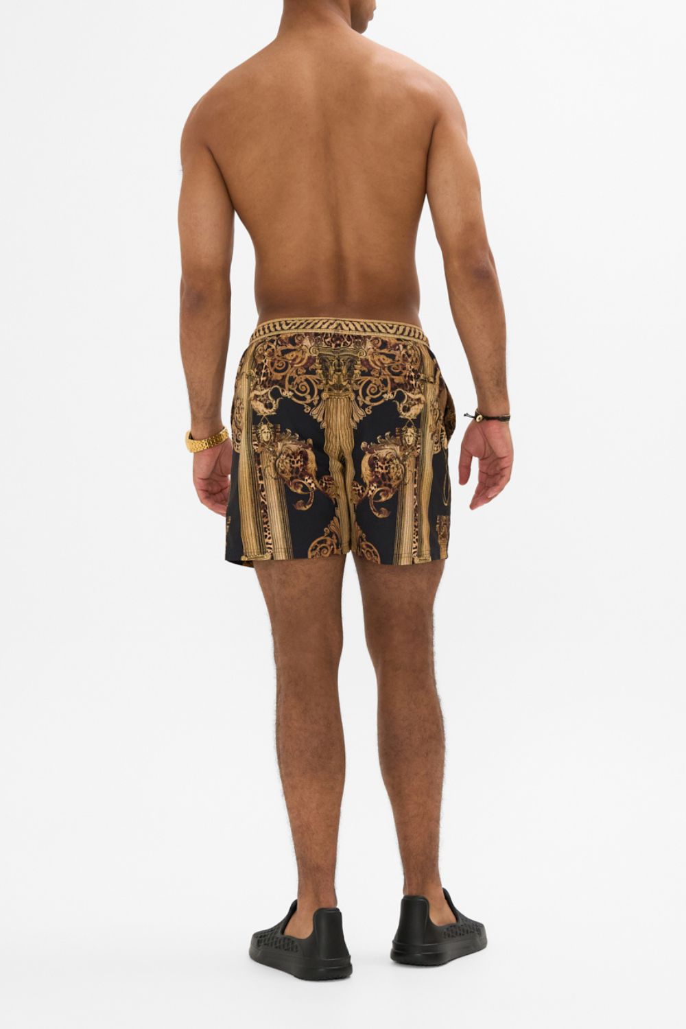 The CAMILLA DRAPED JERSEY HALTER TOP MAKE ME YOUR MOSAIC in our MAKE ME YOUR MOSAIC print.