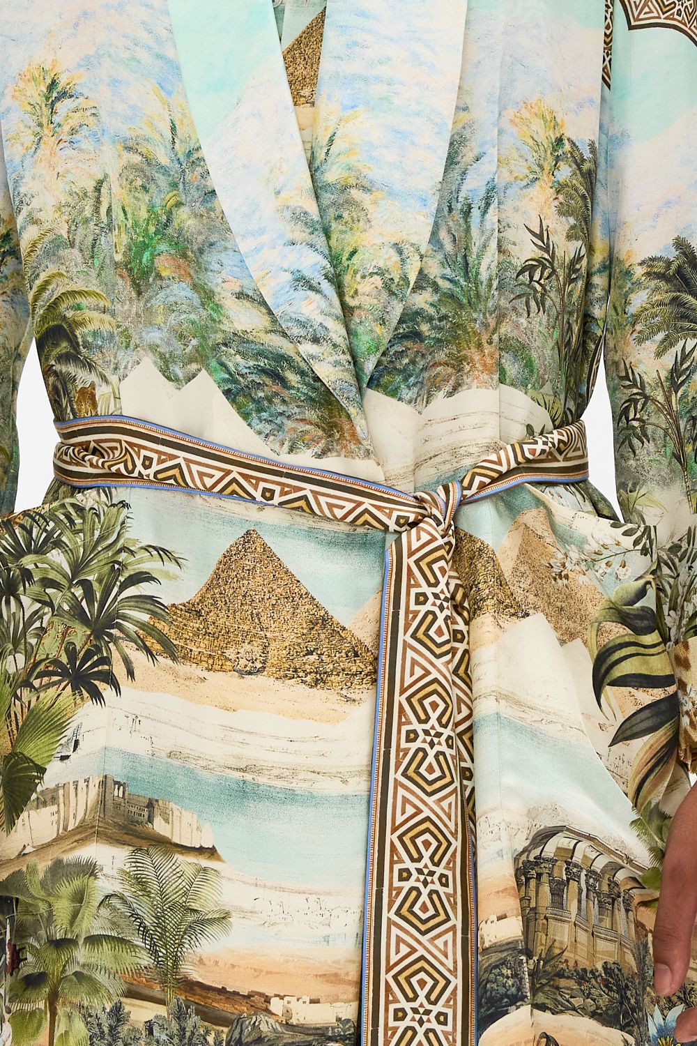 CAMILLA Full-Length Robe in Views of the Valley Print