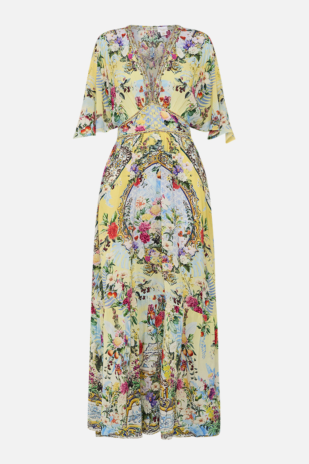 WAISTED DRESS WITH HEM RUFFLE FLOR FANTÁSTICA