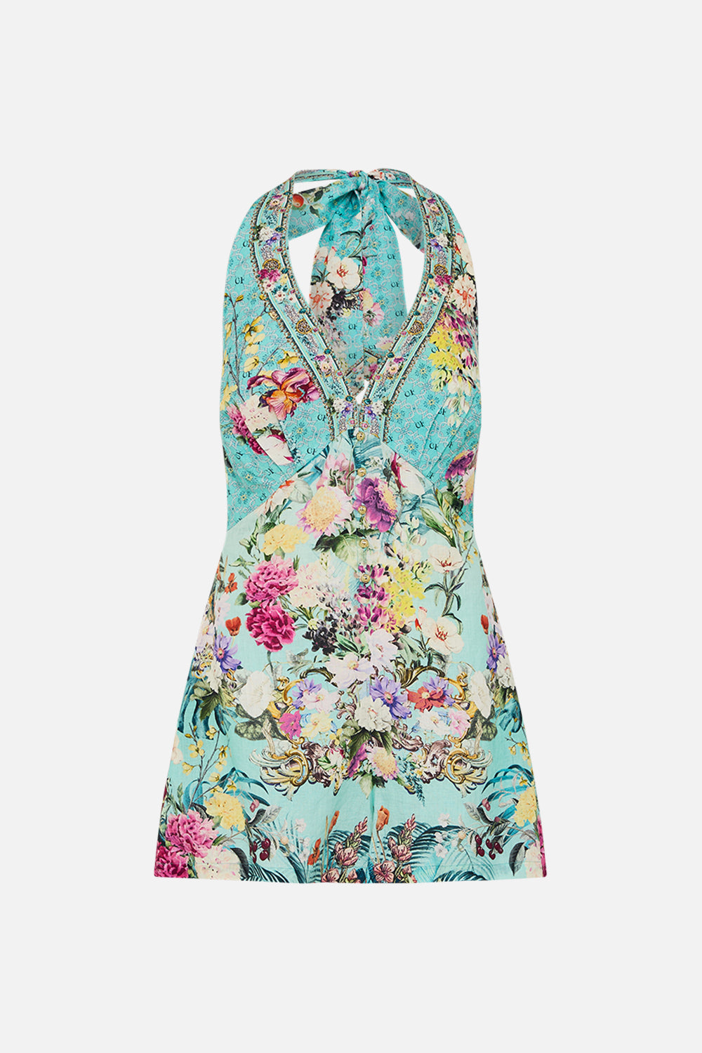 The CAMILLA JERSEY TURTLENECK THE IMPERIAL GATE in our  print.