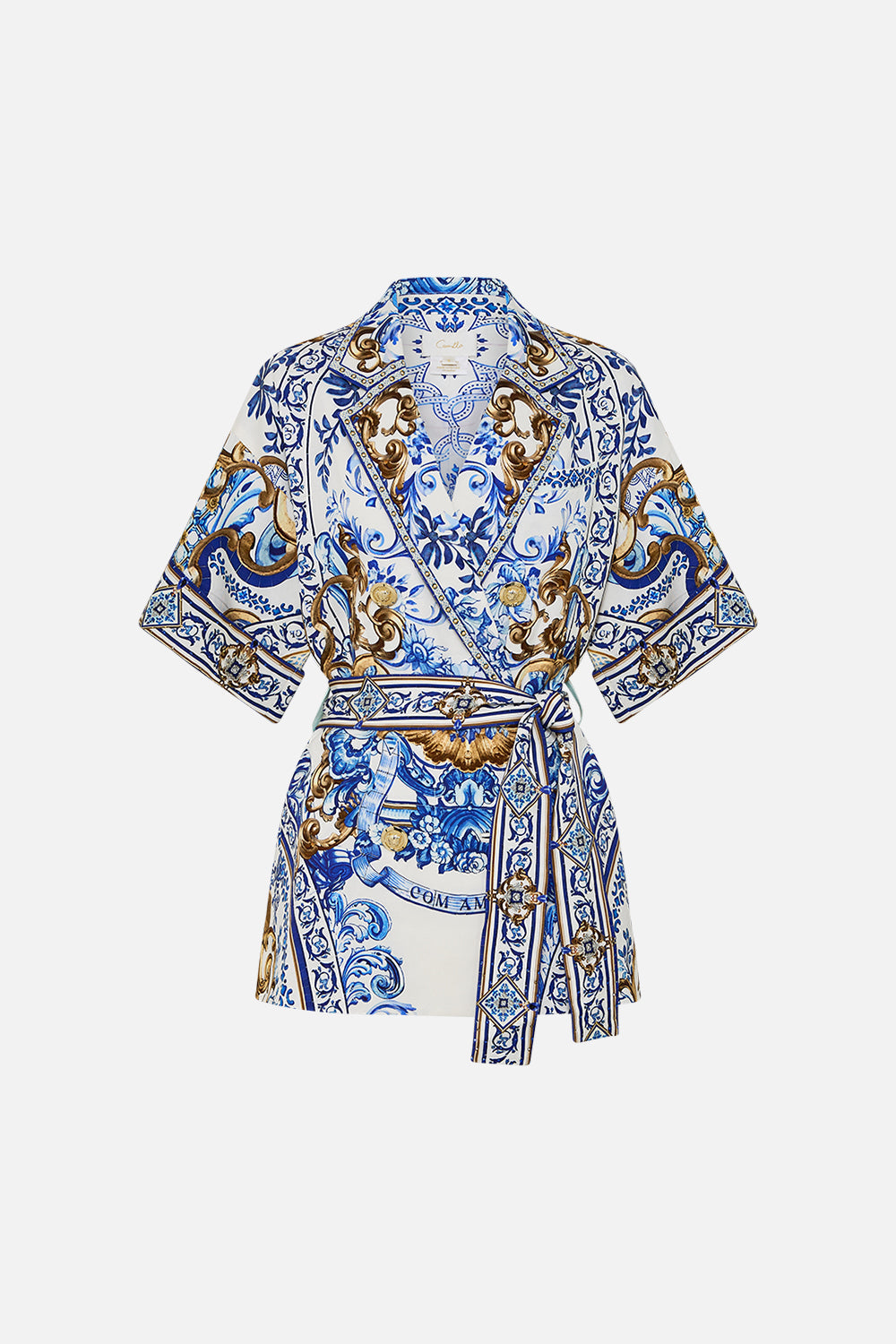 The CAMILLA ROSA BOW SLIDE PALACIO POETRY in our PALACIO POETRY print.