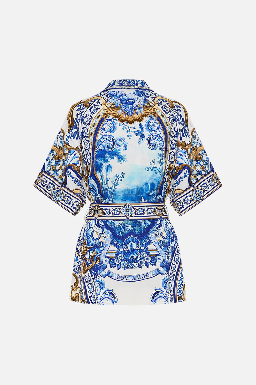 The CAMILLA ROSA BOW SLIDE PALACIO POETRY in our  print.
