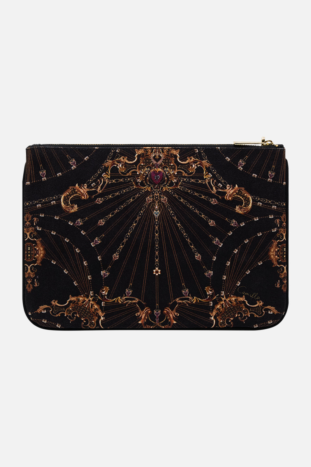 SMALL CANVAS CLUTCH BAROQUE AROUND THE CLOCK
