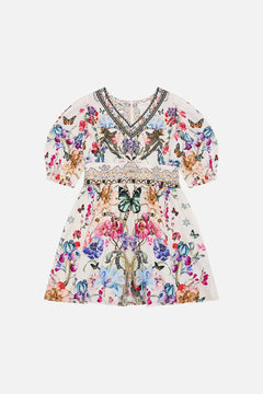 KIDS MINI DRESS WITH WAIST SASH 4-10 MONSERRATE MAGIC