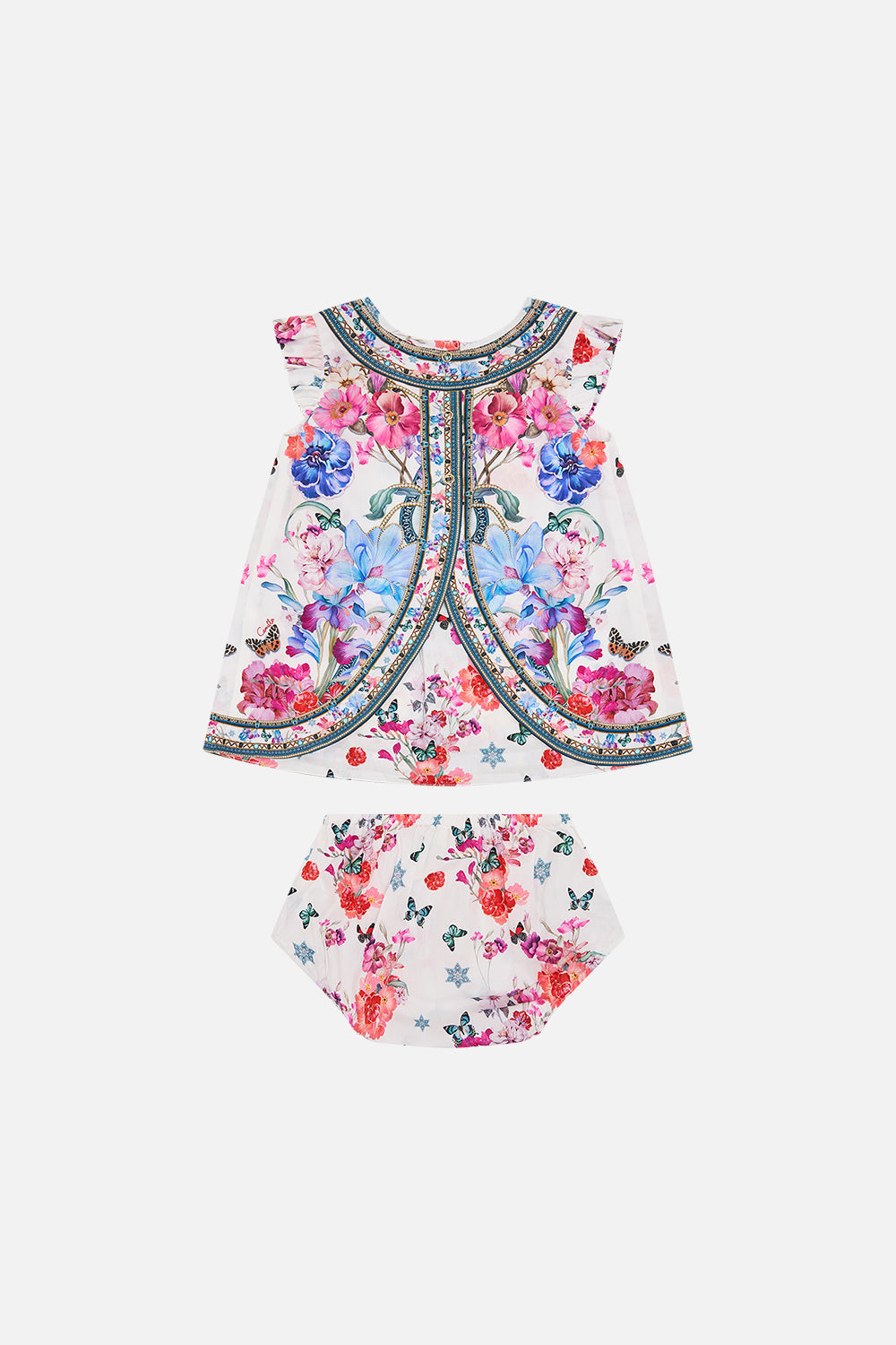 The CAMILLA COAT WITH VEST DETAIL NOBLE ENDEAVOURS in our NOBLE ENDEAVOURS print.