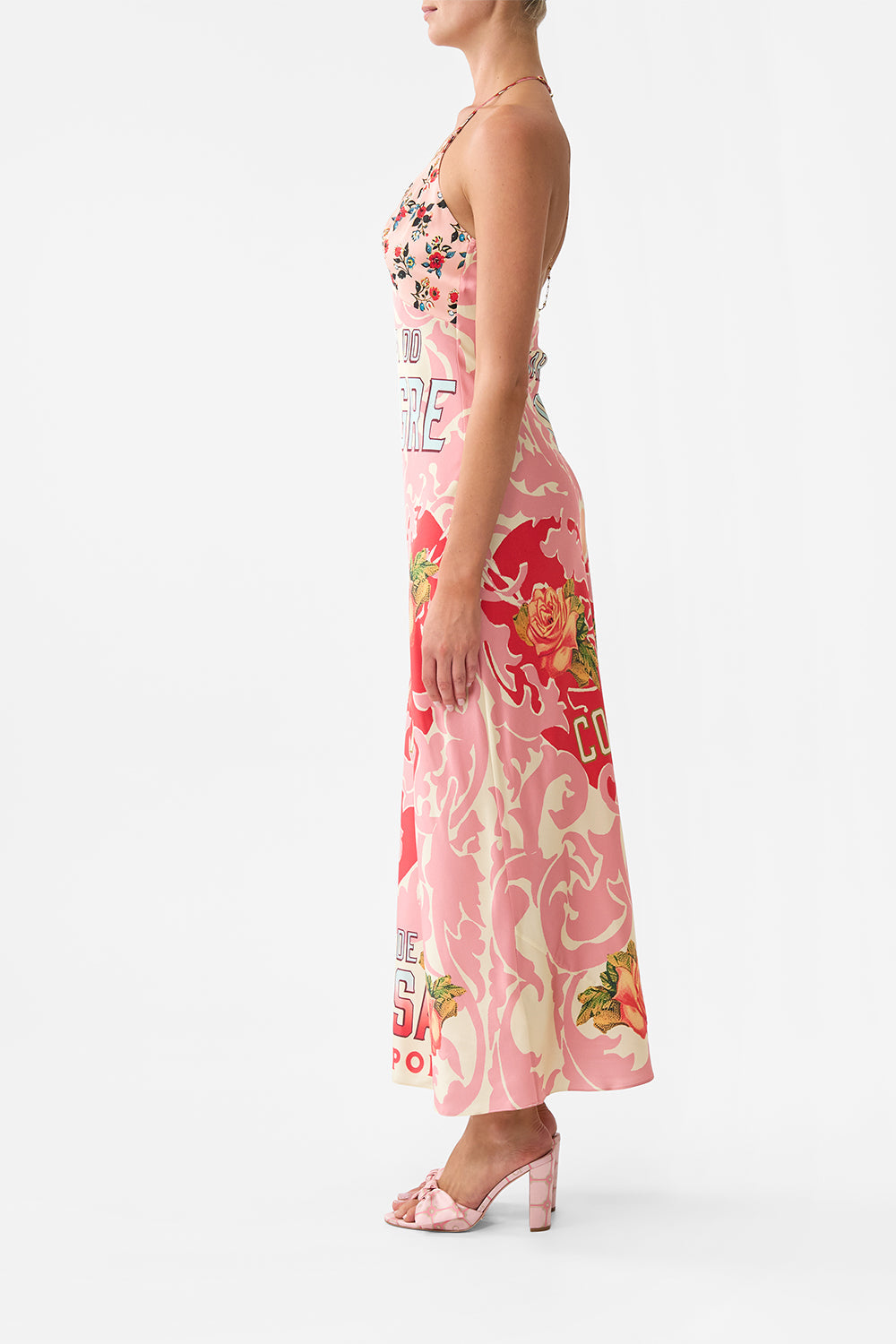 The CAMILLA WIDE WAISTBAND SHORT TILES DARLS in our  print.