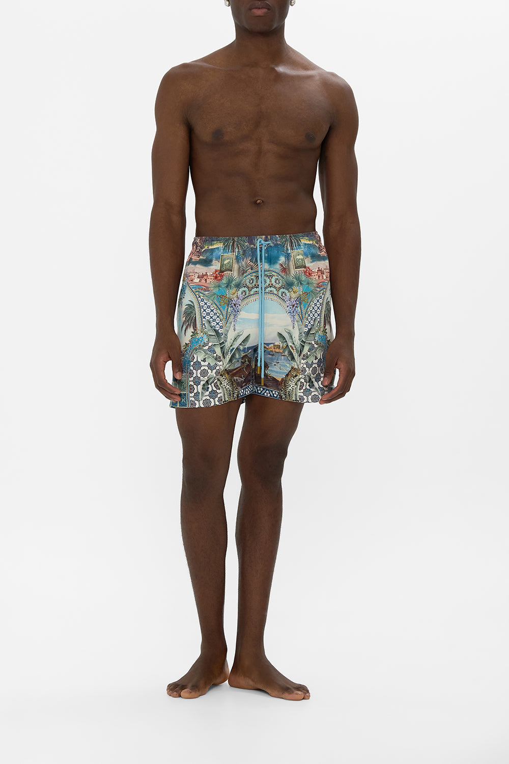 The CAMILLA FLARE TROUSER WITH SEAM DETAIL OTTOMAN ELEGANCE in our  print.