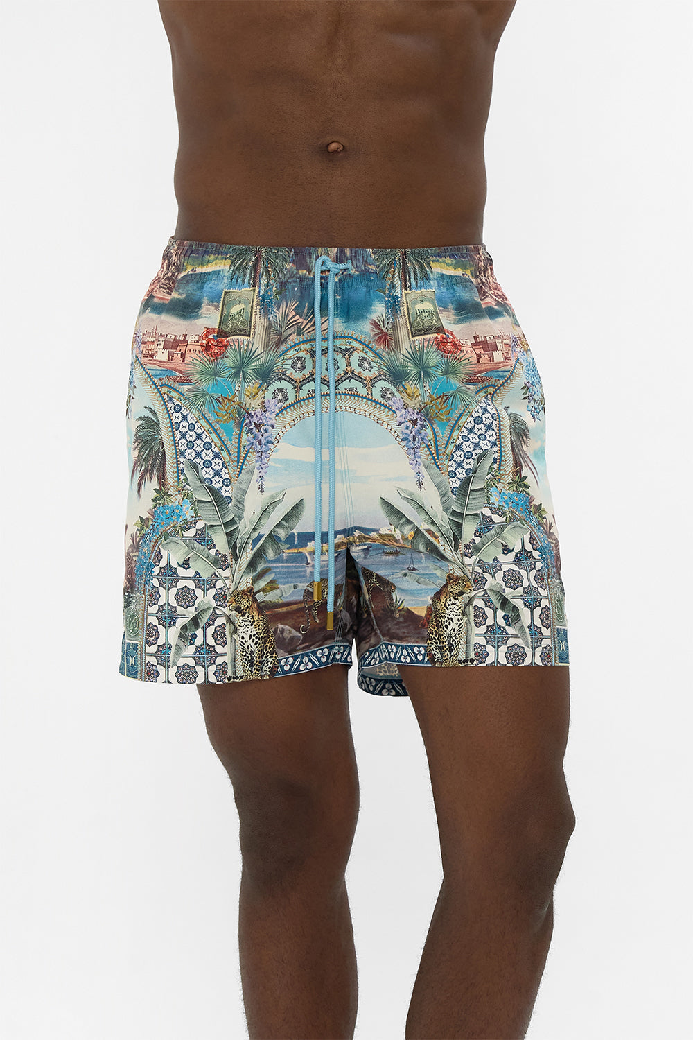 The CAMILLA SHORT DROP SHOULDER STRAP KAFTAN SULTANAHMET SUMMER in our  print.