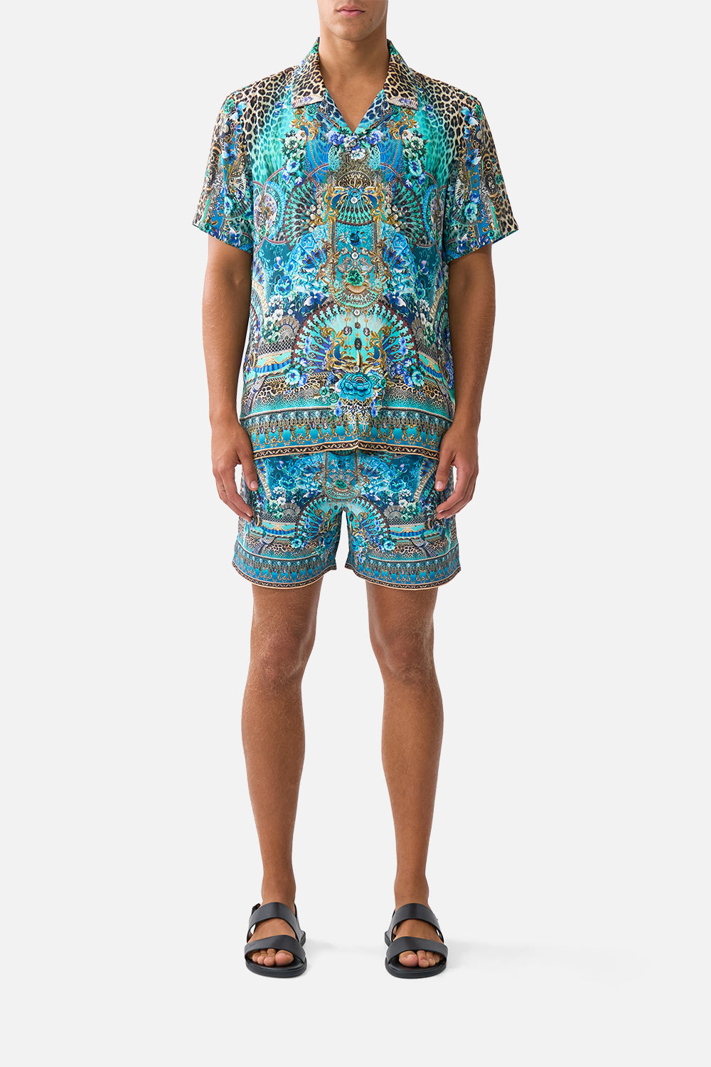 The CAMILLA CROPPED BOMBER JACKET MEET ME AT THE MET in our  print.